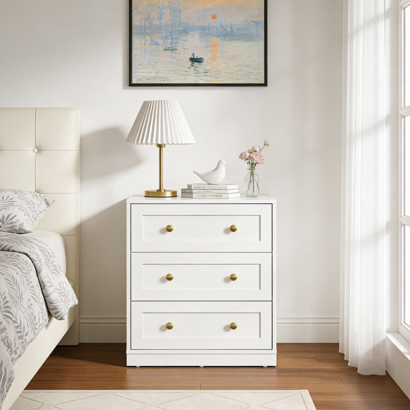 Willa Arlo™ Interiors Yokota Wood 3 Drawer Dresser & Reviews | Wayfair